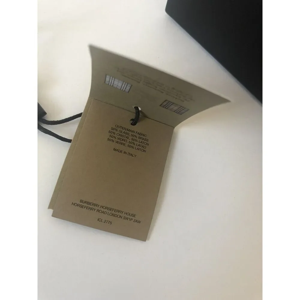 Burberry Half Daisy‎ Double Finger Ring Metal with Crystals Gold L New - Picture 11 of 11